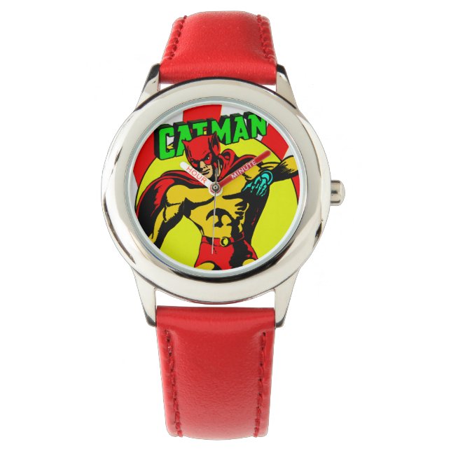 Klassische Cat-Man-Watch der 40er Jahre Armbanduhr (Vorderseite)