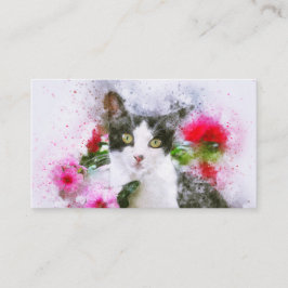 Klassische Cat Pet Business Card Visitenkarte