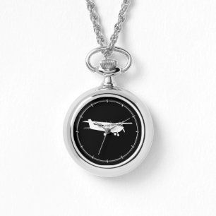 Klassische Cessna-Silhouette Armbanduhr
