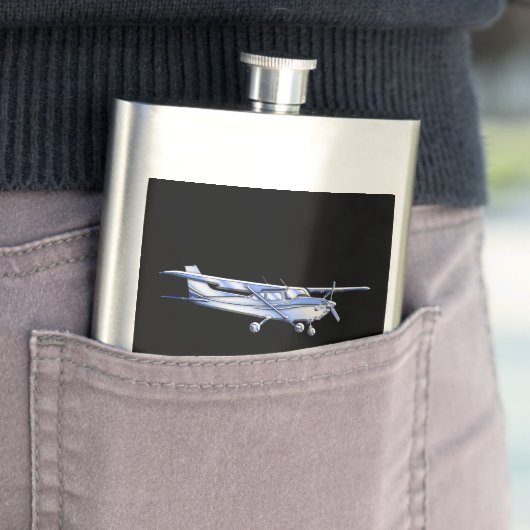 Klassische Cessna-Silhouette Flachmann (Beispiel)