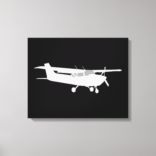 Klassische Cessna-Silhouette Leinwanddruck (Vorderseite)