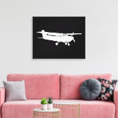 Klassische Cessna-Silhouette Leinwanddruck (Insitu (Wohnzimmer))
