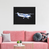 Klassische Cessna-Silhouette Leinwanddruck (Insitu (Wohnzimmer))