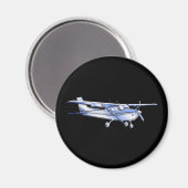 Klassische Cessna-Silhouette Magnet (Vorderseite/Rückseite)