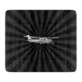 Klassische Cessna-Silhouette mit Sunburst Schneidebrett (Vorderseite)