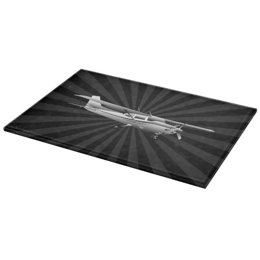 Klassische Cessna-Silhouette mit Sunburst Schneidebrett (Ecke)