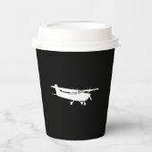 Klassische Cessna-Silhouette Pappbecher (Vorderseite)