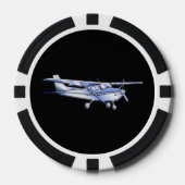 Klassische Cessna-Silhouette Pokerchips (Vorderseite)