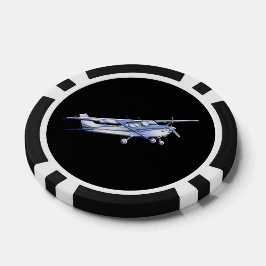 Klassische Cessna-Silhouette Pokerchips (Einzeln)