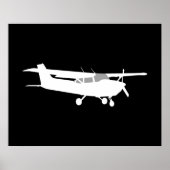Klassische Cessna-Silhouette Poster (Vorne)