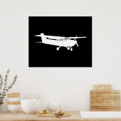 Klassische Cessna-Silhouette Poster (Küche)