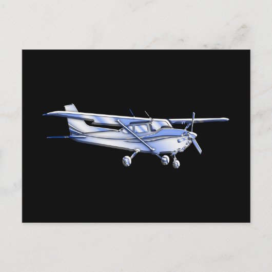 Klassische Cessna-Silhouette Postkarte (Vorderseite)