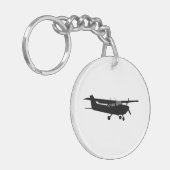 Klassische Cessna-Silhouette Schlüsselanhänger (Vorderseite links)
