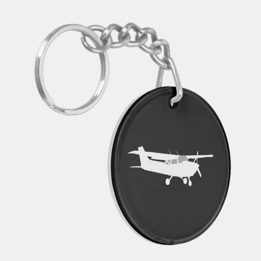 Klassische Cessna-Silhouette Schlüsselanhänger (Vorderseite links)