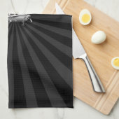 Klassische Cessna Silhouette Sunburst Geschirrtuch (Viertel Falte)