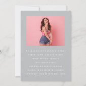 KLASSISCHE CHIC FOTO COLLAGE ABSCHLUSS-ANKÜNDIGUNG EINLADUNG (Rückseite)