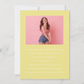 KLASSISCHE CHIC FOTO COLLAGE ABSCHLUSS-ANKÜNDIGUNG EINLADUNG (Rückseite)