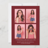 KLASSISCHE CHIC FOTO COLLAGE ABSCHLUSS-ANKÜNDIGUNG EINLADUNG (Vorderseite)