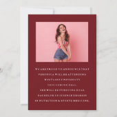 KLASSISCHE CHIC FOTO COLLAGE ABSCHLUSS-ANKÜNDIGUNG EINLADUNG (Rückseite)