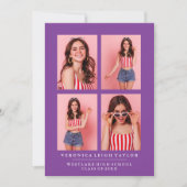 KLASSISCHE CHIC FOTO COLLAGE ABSCHLUSS-ANKÜNDIGUNG EINLADUNG (Vorderseite)