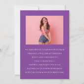 KLASSISCHE CHIC FOTO COLLAGE ABSCHLUSS-ANKÜNDIGUNG EINLADUNG (Rückseite)