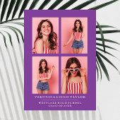 KLASSISCHE CHIC FOTO COLLAGE ABSCHLUSS-ANKÜNDIGUNG EINLADUNG