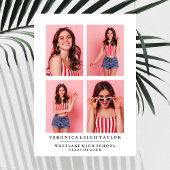 KLASSISCHE CHIC FOTO COLLAGE ABSCHLUSS-ANKÜNDIGUNG EINLADUNG