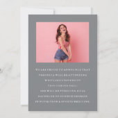 KLASSISCHE CHIC FOTO COLLAGE ABSCHLUSS-ANKÜNDIGUNG EINLADUNG (Rückseite)