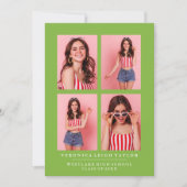 KLASSISCHE CHIC FOTO COLLAGE ABSCHLUSS-ANKÜNDIGUNG EINLADUNG (Vorderseite)