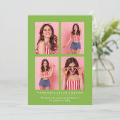 KLASSISCHE CHIC FOTO COLLAGE ABSCHLUSS-ANKÜNDIGUNG EINLADUNG (Stehend Vorderseite)