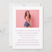 KLASSISCHE CHIC FOTO COLLAGE ABSCHLUSS-ANKÜNDIGUNG EINLADUNG (Rückseite)