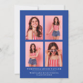 KLASSISCHE CHIC FOTO COLLAGE ABSCHLUSS-ANKÜNDIGUNG EINLADUNG (Vorderseite)