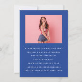 KLASSISCHE CHIC FOTO COLLAGE ABSCHLUSS-ANKÜNDIGUNG EINLADUNG (Rückseite)