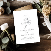 Klassische Chic Kalligrafie Die Hochzeit Von