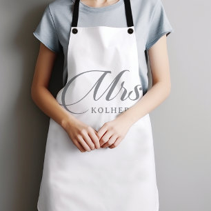 Klassische Chic-Kalligrafie Mrs Schürze