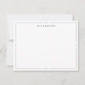Klassische Chic Monogram Name Stationery Mitteilungskarte (Vorderseite)