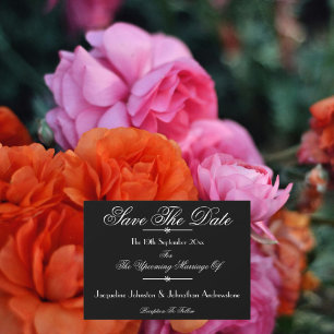 Klassische Chic-Skriptnamen B & W Save the Date Ankündigung