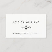 Klassische Chic-Stylistikarten Visitenkarte (Rückseite)