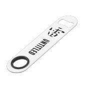 Klassische Chinesische Kalligrafie-Donner-# 001- Speed Flaschenöffner (Vorderseite Schrägansicht)