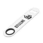 Klassische Chinesische Kalligrafie-Regen-# 001- Speed Flaschenöffner (Vorderseite Schrägansicht)