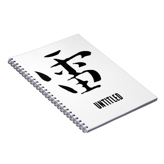 Klassische Chinesische Kalligraphie- Donnerschlag- Notizblock (Rechte Seite)