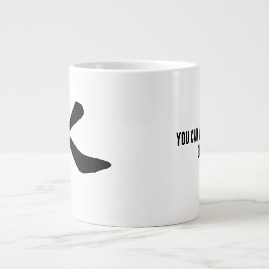 Klassische Chinesische Kalligraphie-Wasser-#001- Jumbo-Tasse (Vorderseite)