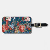 Klassische Chinoiserie Blume Gepäckanhänger (Vorderseite horizontal)