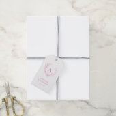 Klassische Chinoiserie Pink Monogram Wedding Geschenkanhänger (Mit Garn)