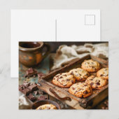 Klassische Chip-Cookies Feiertagspostkarte (Vorne/Hinten)