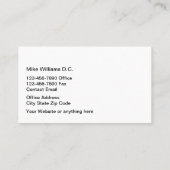 Klassische Chiropraktiker-Themenkarten Visitenkarte (Rückseite)