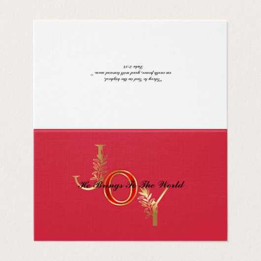 Klassische Christliche Weihnachtsfreude (Außenseite Aufgefaltet)