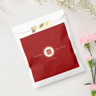 Klassische Circle Double Happiness Chinese Wedding Geschenktütchen
