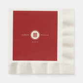 Klassische Circle Double Happiness Chinese Wedding Serviette (Vorderseite)
