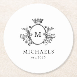 Klassische Coas für Schwarz und Weißes Rundpapier Runder Pappuntersetzer